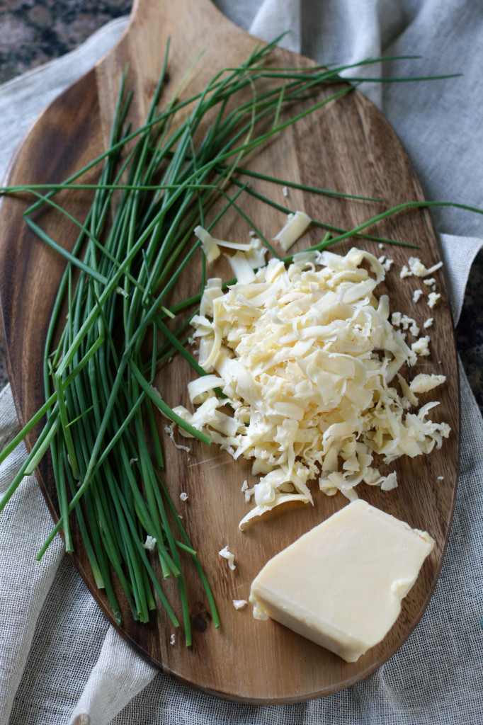 Fresh chives and havarti cheese