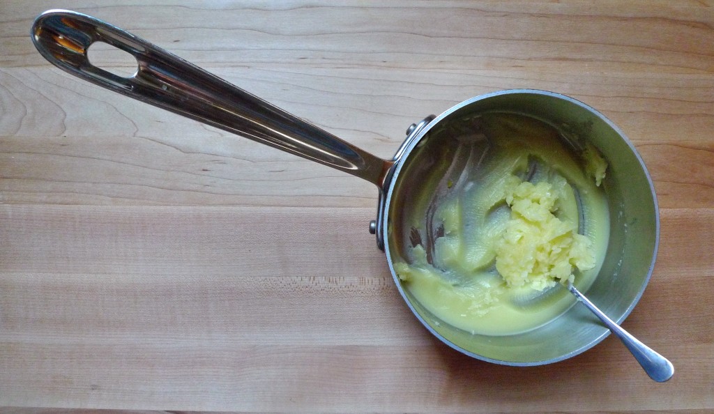Step 3:  Scoop your salve into sterilized containers.