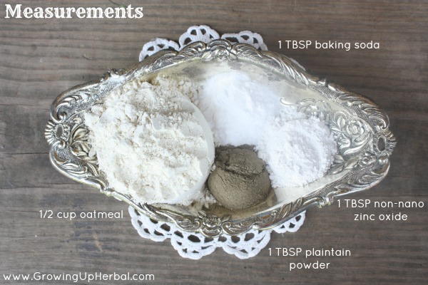 anti-itch oatmeal paste measurements