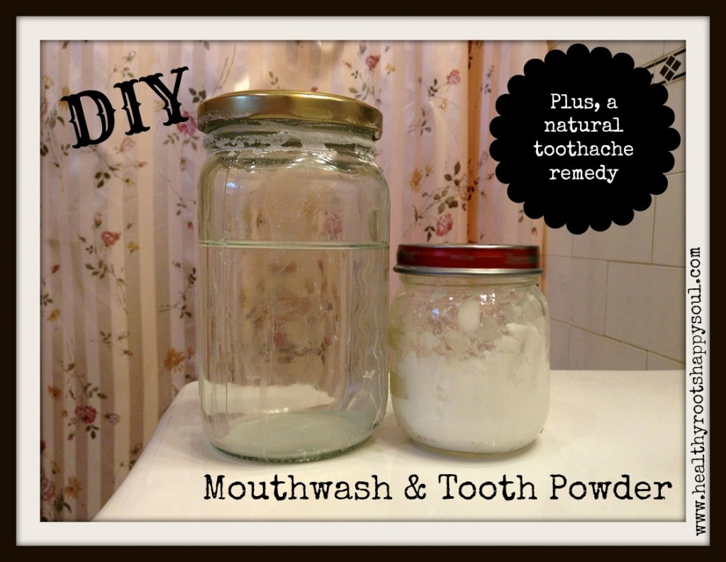mouthwash and toothpowder