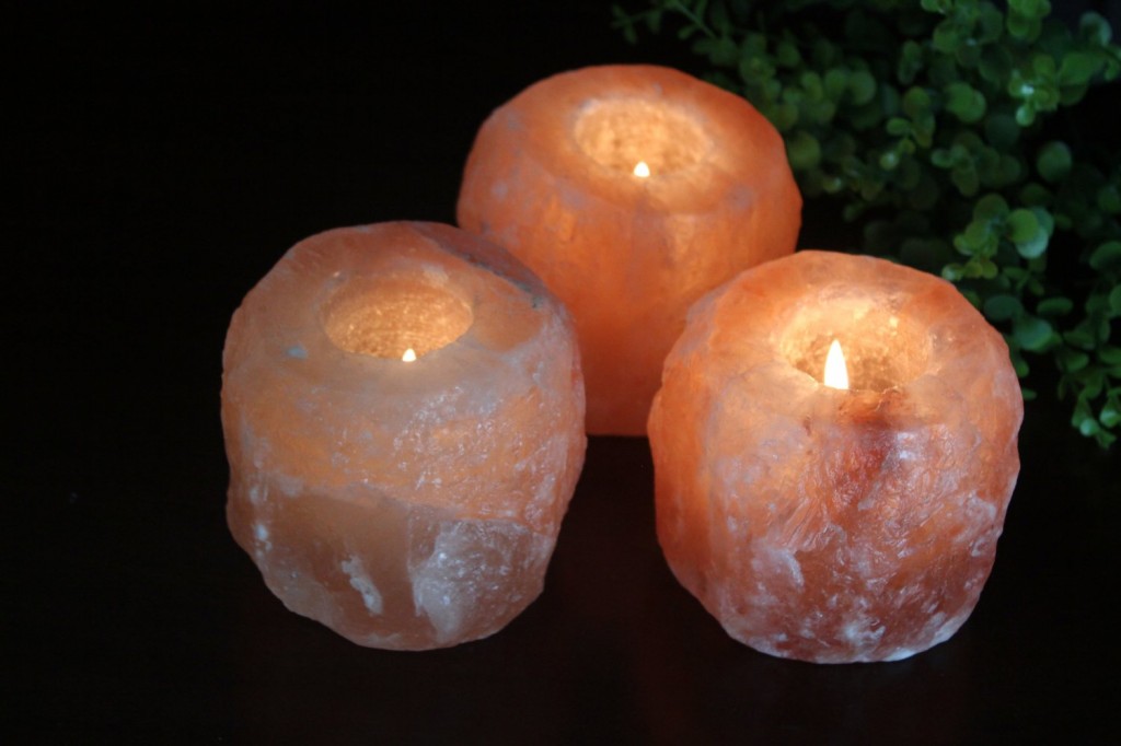 Himalayan crystal tealight holders help purify the air! They also make perfect stocking stuffers!