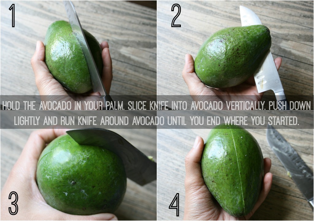 Hold avocado in your palm
