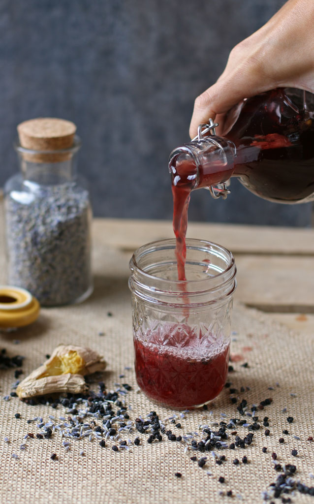 How to Make Homemade Elderberry Kombucha (Two Different Ways)