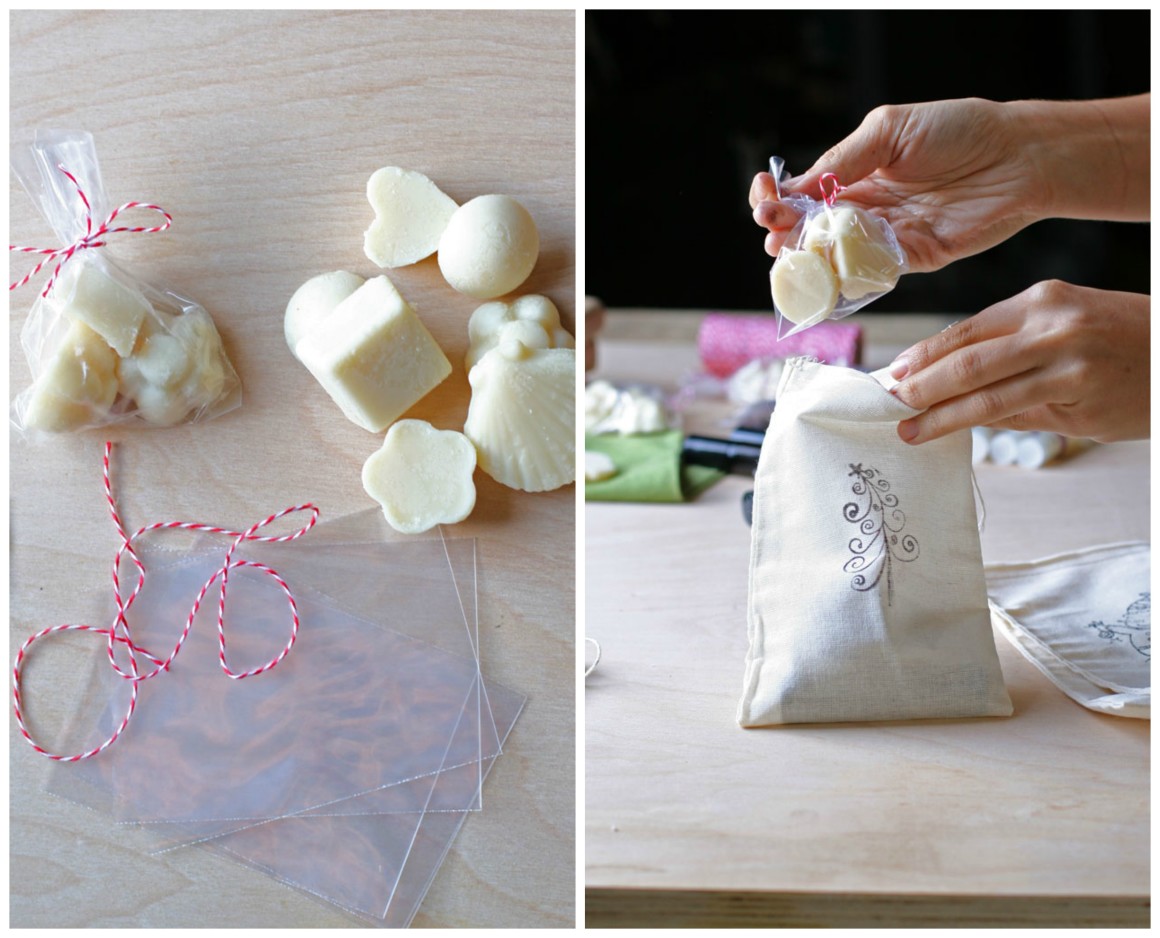 Conflicted about whether to give homemade or handmade store bought gifts? Combine both and create the perfect stocking stuffer gift bag! Learn how here.