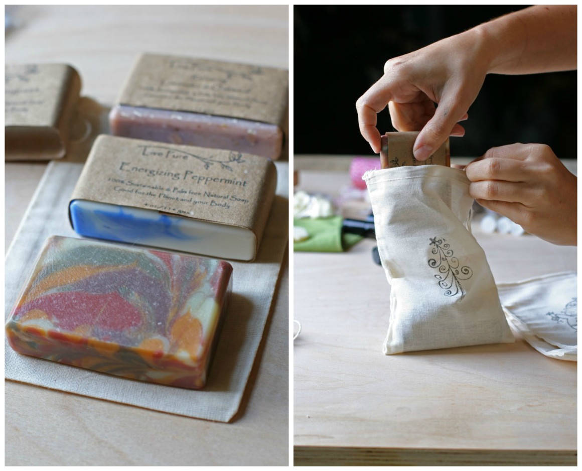 Conflicted about whether to give homemade or handmade store bought gifts? Combine both and create the perfect stocking stuffer gift bag! Learn how here.