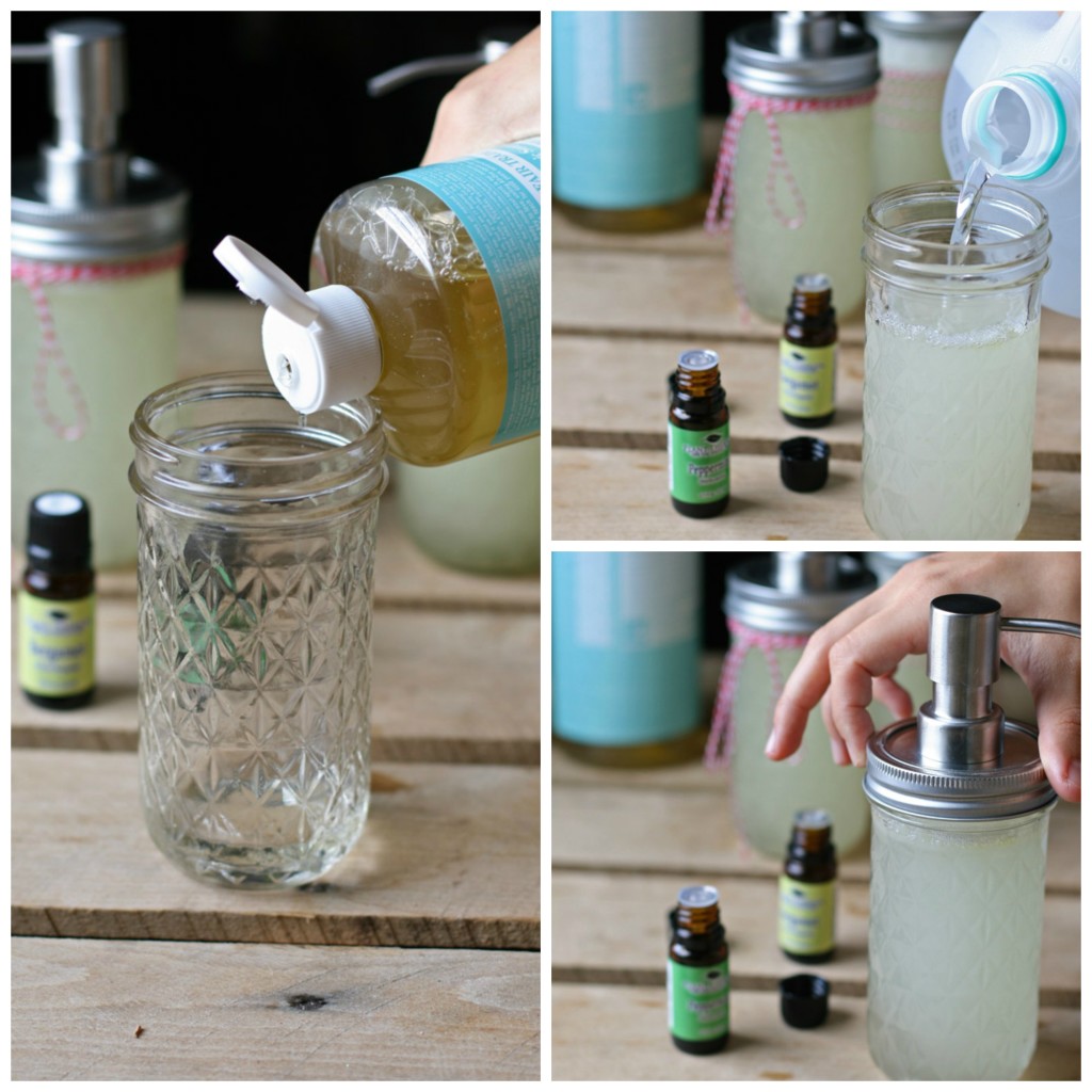 Celebrate the holidays with an easy DIY peppermint hand soap. It's not only made with Peppermint but with Bergamot for an uplifting and energizing scent.