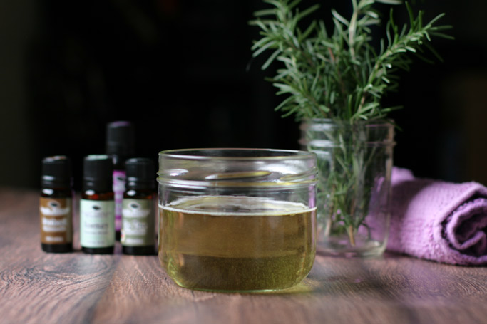DIY Rosemary Infused Coconut Oil Dandruff Treatment