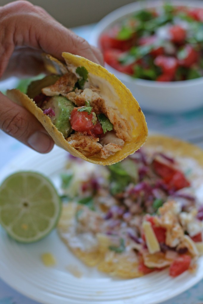 If you want an easy, light, fresh meal, you are definitely going to want to try this super fresh and light fish tacos recipe. The flavors go great for Cinco De Mayo!