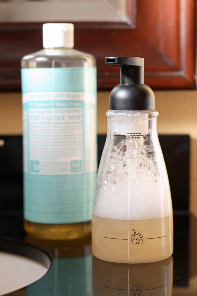 Making non-toxic germ-fighting foam hand soap is one of the easiest things I've ever done in my journey to a more natural lifestyle. Here are 2 easy recipes!