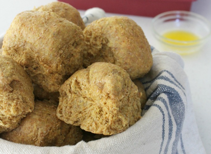 Whole Wheat Pumpkin Dinner Rolls